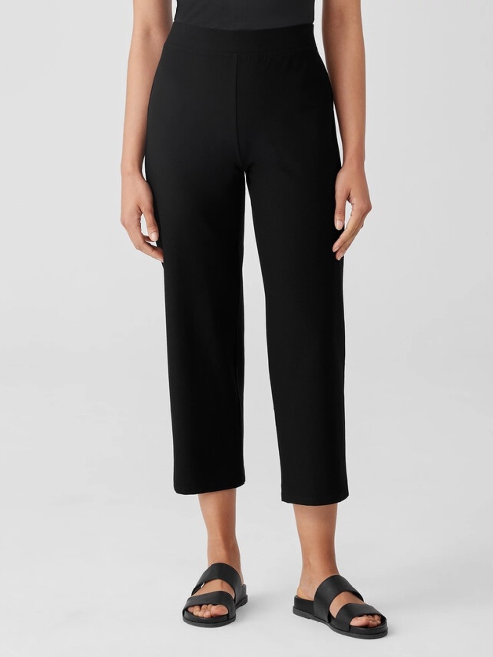 EILEEN FISHER Washable Stretch Crepe Straight Cropped Pant Size S